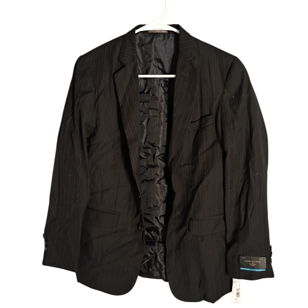 Dockers Boys Navy Blue Pinstripe Blazer